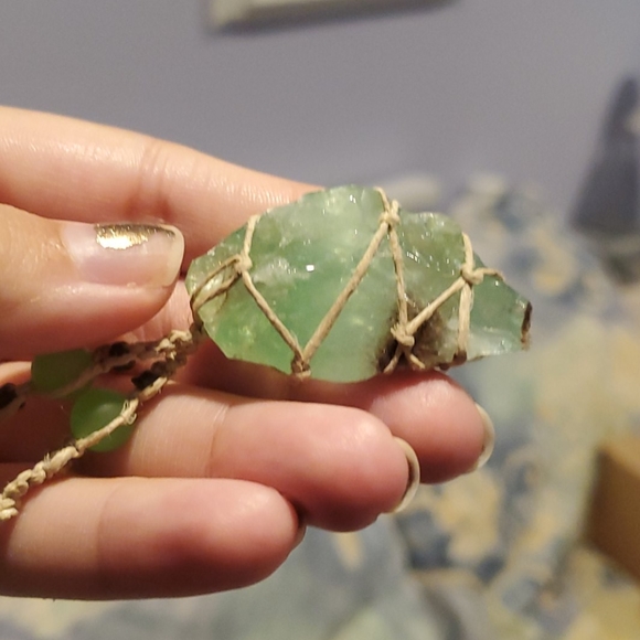 Green Calcite Wrap Necklace - Picture 5 of 6